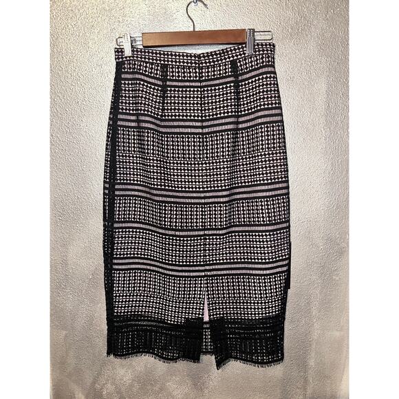 LK Bennett Maddox Professional Wednesday Dark Academia Office Lace Pencil Skirt - Picture 6 of 11